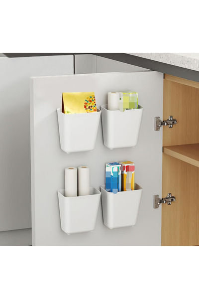 STARSTAR 4-Piece Wall-Mounted Self-Adhesive Storage Box Set for Kitchen Cabin...