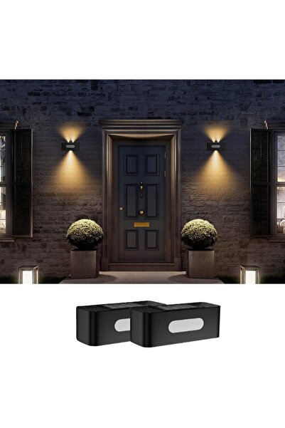 STARSTAR Solar Fence Lights 2-Pack Waterproof Outdoor Vertical Lighting for G...