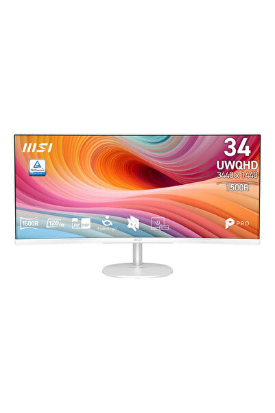 MSI PRO MP341CQW E12 34 3440x1440 UWQHD 120Hz 4ms Curve 1500R HDMI DP RJ45 HDR Ready AMD FreeSync Premium VA Monitör