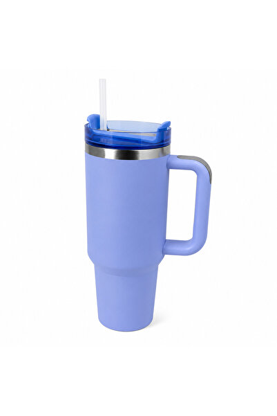 Generic Brand 40oz Stainless Steel Insulated Car Cup Tumbler With Handle & St...
