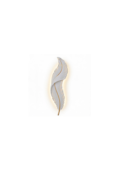 Siera White Feather Wall Lamp W 6691