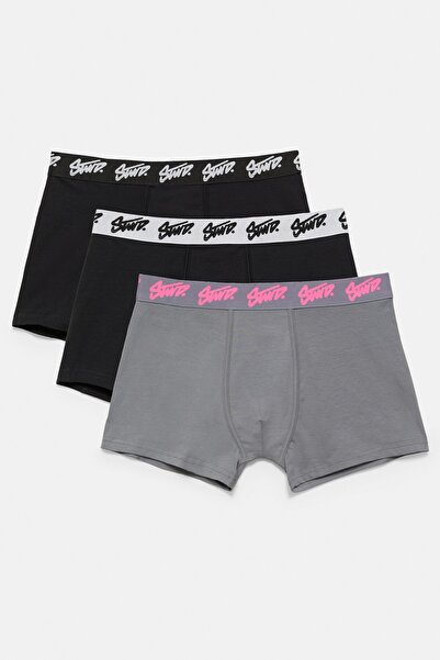 Pull & Bear 3'lü boxer seti
