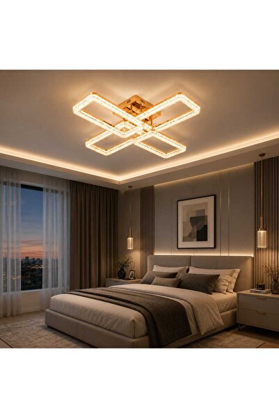 RFAN Candelabru LED RFAN, Model K2552/2+2A, cu Telecomandă, 3 Tipuri de Lumin...