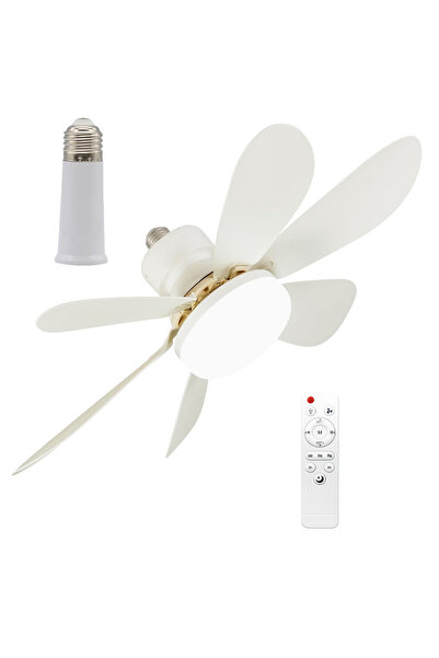 Generic Brand Ventilator de Tavan cu Bec LED, Putere 30W, Telecomanda