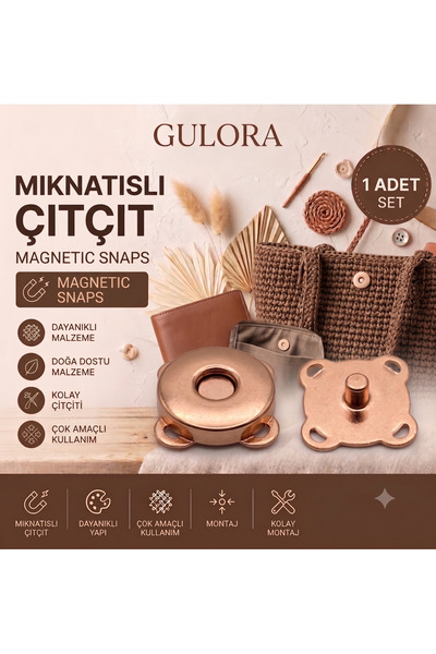 gulora Miktani Snap Gold Pins That Can Be Sewn on 1 Piece