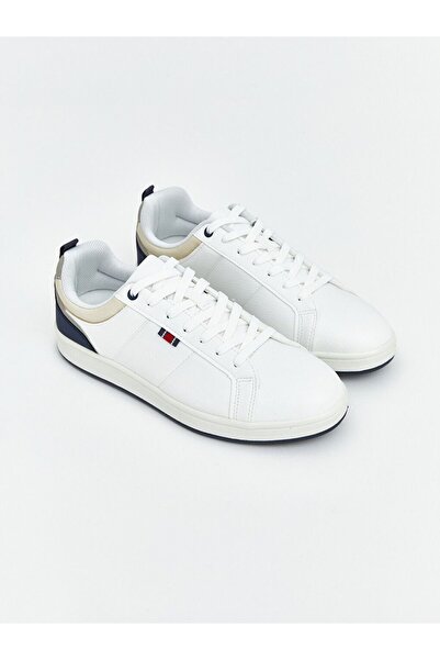 LC Waikiki Lcw Steps White Leather-Look Men's Sports Shoes