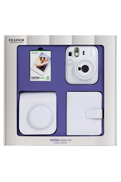 Fujifilm Instax mini 13 Beyaz Fotoğraf Makinesi 10'lu Film Kare Albüm ve Deri...