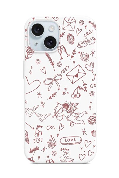 3GEN CASE iPhone 15 Uyumlu İkonik Desenler Serisi Lansman Kılıf İçi Kadife Ka...