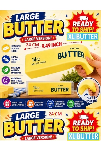 OYUNCAKSAHİLİ Butter Tereyağ XL BOY Squishy LARGE Rainbow 24cm Slow Rising Tereyağı 14Oz Sukuşi 400gr Yavaş Yükselir Viral Büyük Tereyağ Skuşi