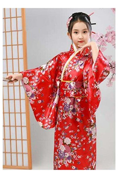 Generic Japanese Kimono Robe Geisha Yukata Dress Sakura Blossom Satin Bathrob...