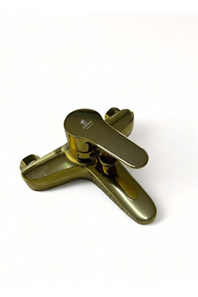 Generic Shiny Gold Italian Shower Mixer with Speaker - Emmevi
