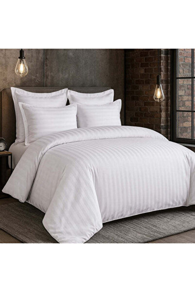 OEM Bed linen set, 6 pieces, damask finet, white, 220x230cm