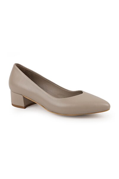 Libero Women's Classic Heeled Shoes Short Heel Pointed Toe Matte Leather Slip...