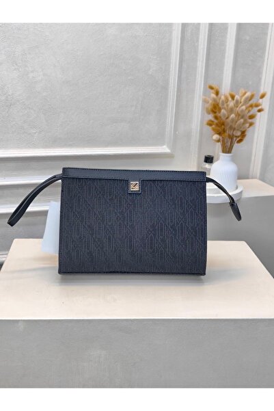serenbutik Minimal Monogramlı Bilek Askılı Clutch Çanta Günlük Şık Portföy