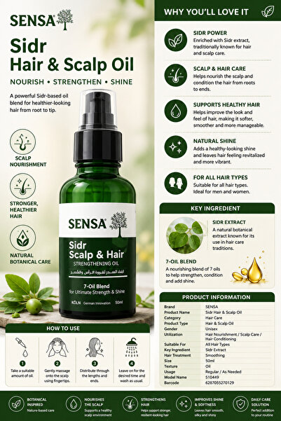 Sensa Sidr Hair & Scalp Oil – 50ml