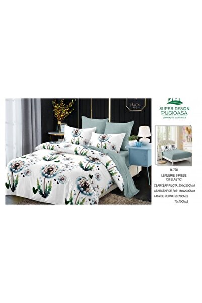 Pucioasa Set de lenjerie de pat gros Finet, 6 piese, cu cearșaf cu elastic BBA65
