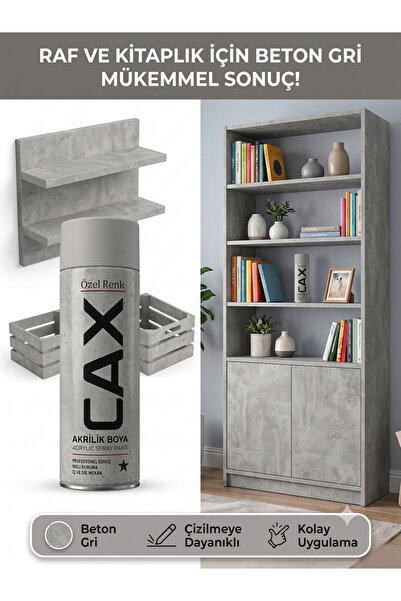caxcolors CAX Akrilik Sprey Boya 400 ml – Mobilya, Raf, Kitaplık ve Ahşap Hız...