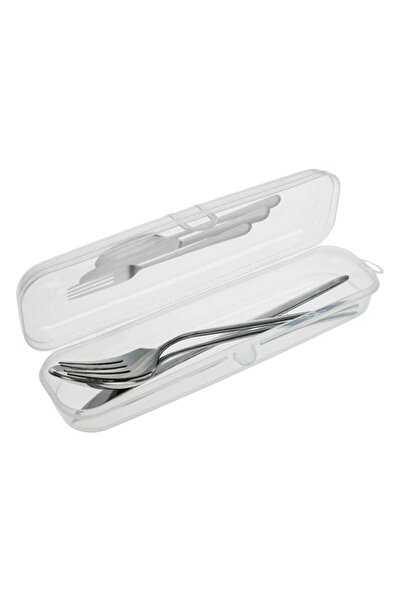 CATIANO Husa Portabila din Plastic Transparenta pentru Tacamuri 23.6x7x4.15cm...