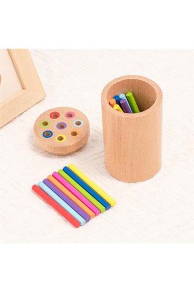 Generic Wooden Montessori Sticks Toys for Kids, Color Sorting Toy Preschool L...