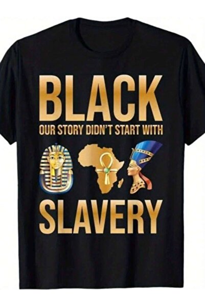 26LIK Men's Black History T-Shirt - "Our Story Didn't Start " Slogan, S-3XL S...