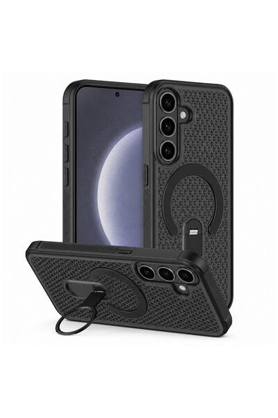 Zebana Samsung Galaxy S26 Uyumlu Kılıf CoolRing M-Safe Silikon Kılıf Siyah