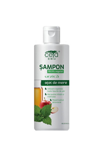 Ceta Sibiu Sampon 99.5% Vegetal Urzica si Otet de Mere - Ceta Sibiu, 200 ml
