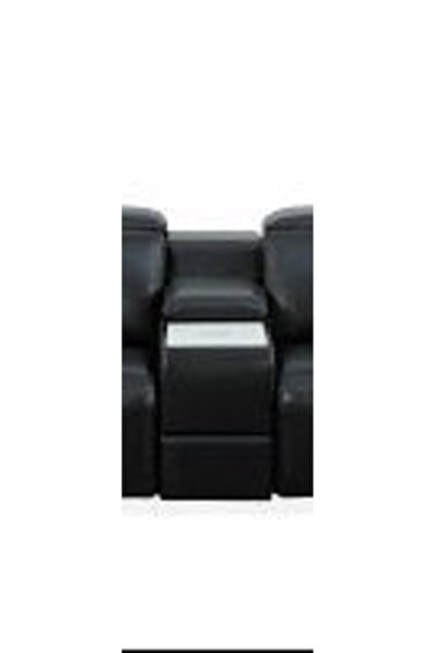Roots Furniture Canyon Luxe Black Leather Console Marble Top WC (34cm)
