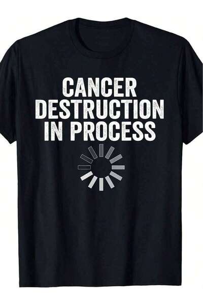 9JY Women'S Cancer Awareness CANCER DESTRUCTION IN PROGRESS Slogan & Radiatio...