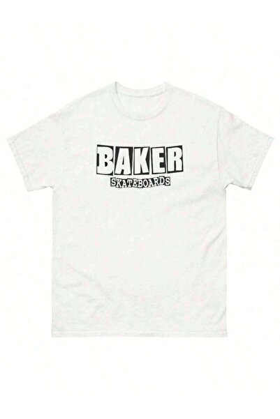 LİNA06 BAKER SKATEBOARDS Retro 90s Vintage Black Skateboarding Shirt Designs