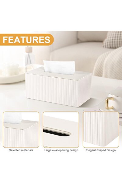 STARSTAR PU leather tissue box, rectangular tissue holder, tissue box, suitab...