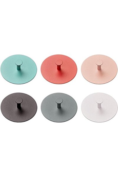 STARSTAR 6-Pack Waterproof Self-Adhesive Towel Hooks Multi-Functional Round H...