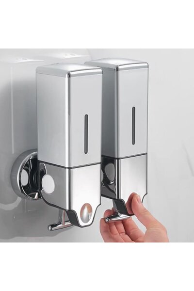 STARSTAR Stainless Steel Wall-Mounted Soap Dispenser, 2x500ml Dual Chamber Re...