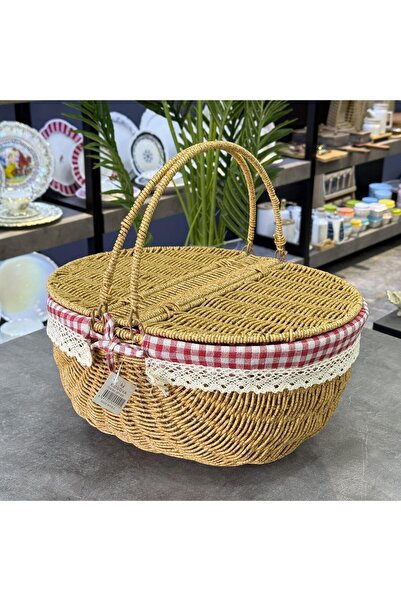 Doğudeko Rattan Oval Picnic Basket