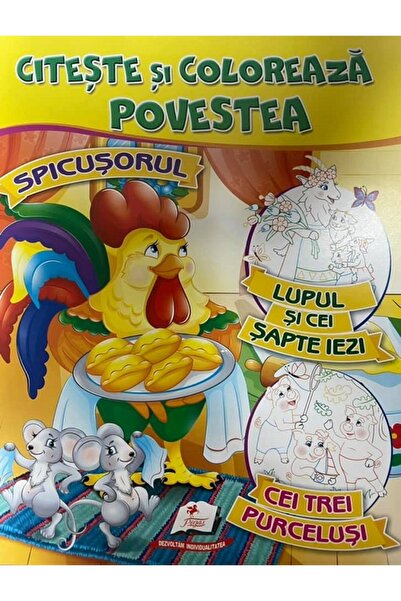 Pegas Citeste si coloreaza povestea: Spicusorul, Lupul si cei sapte iezi, Cei...