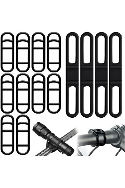 STARSTAR 14-Piece Pack Silicone Bicycle Straps Elastic Straps Front Rear Ligh...