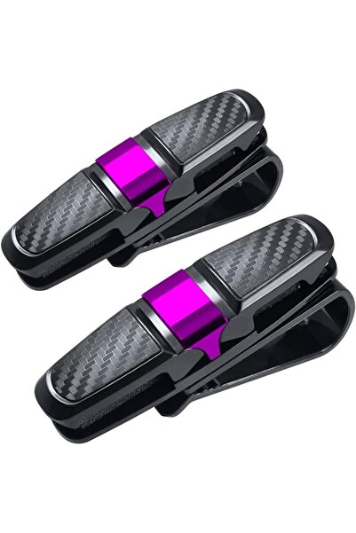 STARSTAR Two car sun visor eyeglass holders, sunglasses with clips, car eyegl...