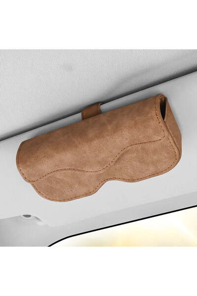STARSTAR 2-Piece Car Sun Visor Sunglasses Organizer, Hidden Closure Design, P...