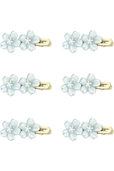 STARSTAR 6 blue flower hair clips for women, blue flower hair clips, blue wom...