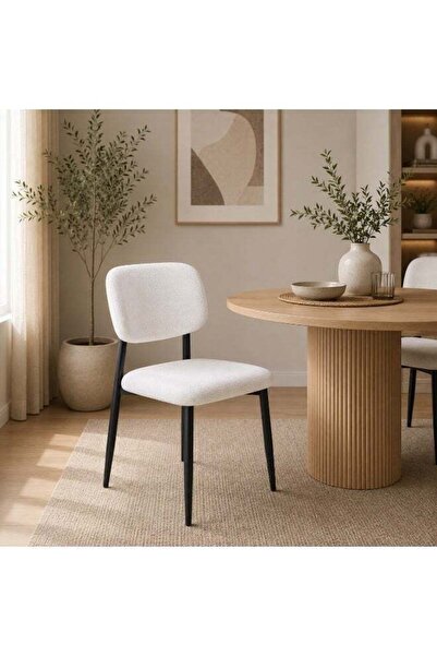 In Zone Modern Soft Upholstered Fabric Dining Chair with Comfortable Backrest...
