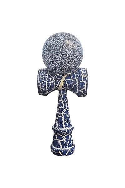 OEM Kendama X Originala, Profesionala, OEM, Cracked, din Lemn, 18 cm, Albastr...