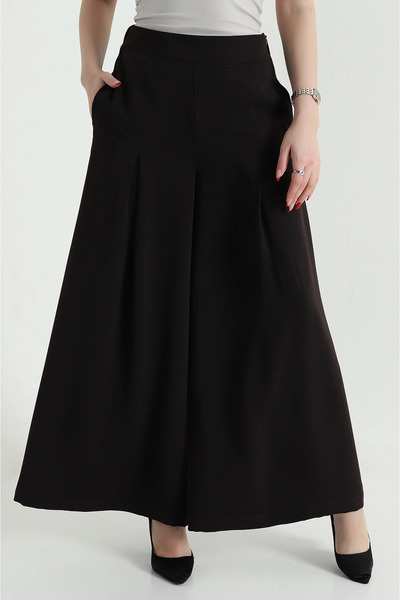 VıoShıne Women's Wide Leg Crepe Tencel Pants with Zipper Pockets
