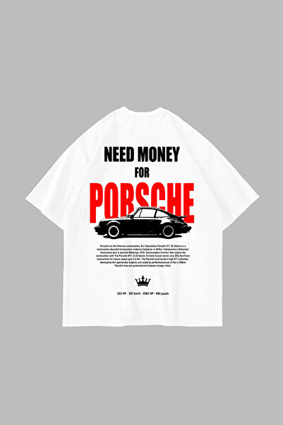 Sekizbiraltı Potrebna je majica sa štampanim belim slovima "Need Money" u već...