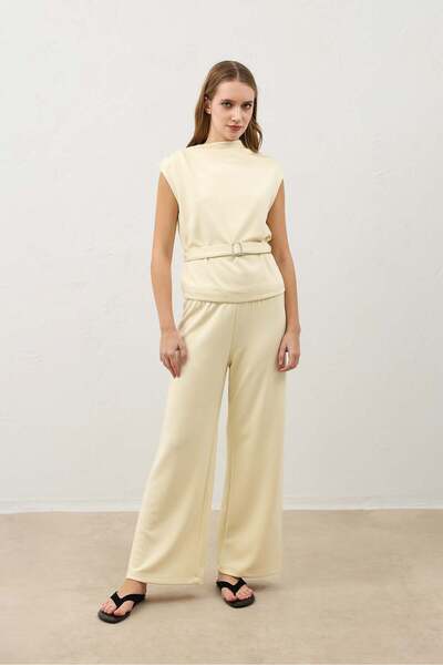Antioch Women's Suit with Yellow Belt Detail