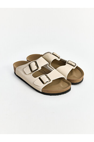 LC Waikiki Nevavm Double-Banded Cork Sole Slippers with a Difference