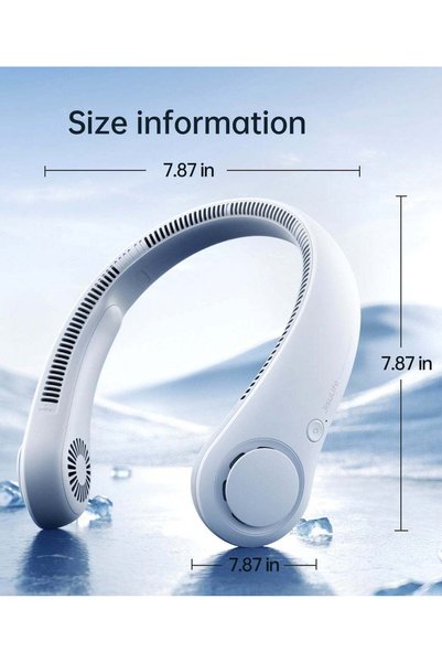 JISULIFE Portable Neck Fan Life3 Bladeless Rechargeable Neck Cooling Fan, 360° Air Circulation, 5-Speed Adjustable Wind, 4000mAh Battery, Hands-Free Wearable Fan for Travel, Office, Outdoor, Sports Gr