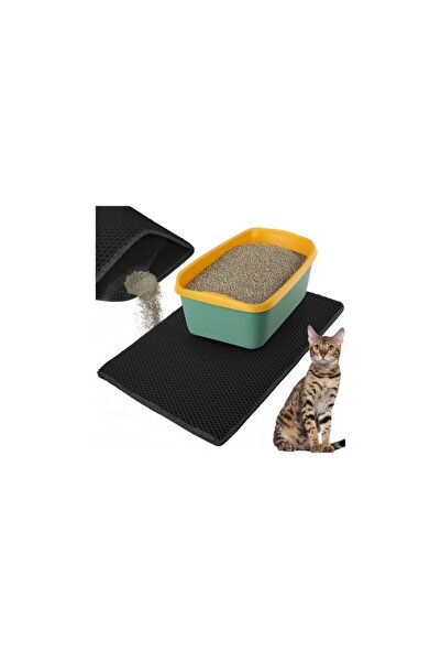 Purlov Covoraș pentru litieră 75 × 55 cm, negru