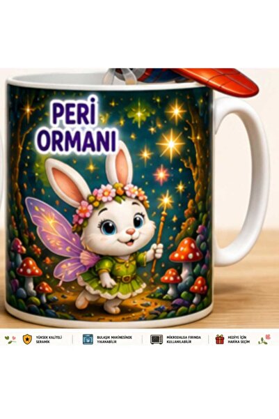 Rana İkra Art Fairy Forest Rabbit Mug