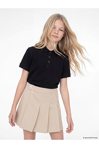 LC Waikiki Devrik Roba Collar Girl's Pique T-Shirt from Uzg Store for Style E...