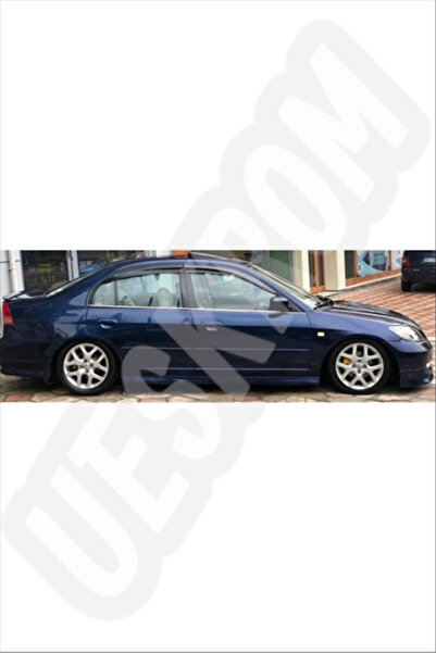 ueskrom Honda Civic Vtec2 Uyumlu Krom Cam Çıtası 2002-2006 Arası 4Prç.