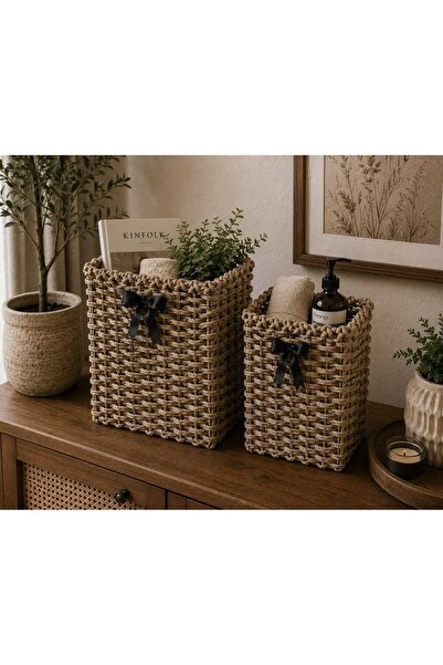Egindra Metal Wire Mesh 2-Piece Square Organizer Basket Organizer